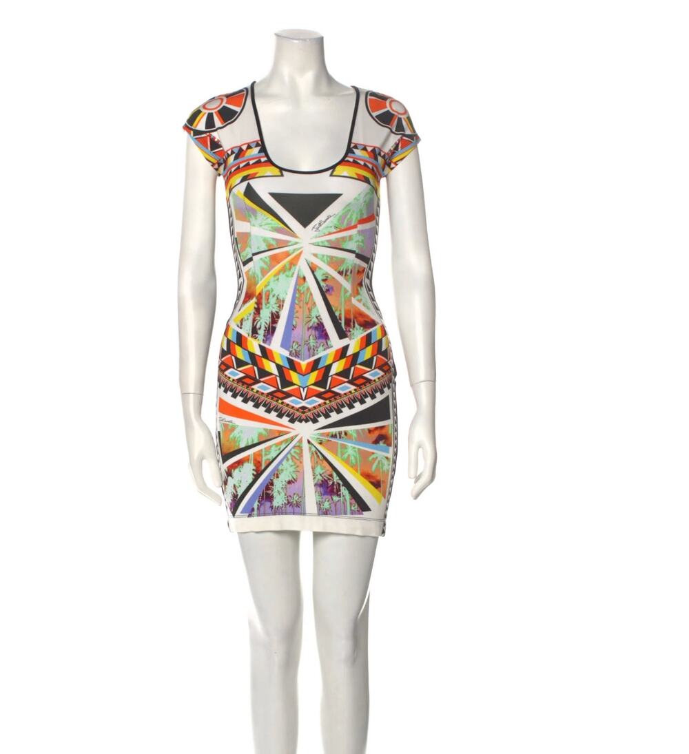 Just Cavalli Womens Size EU 42 Aztec Print Stretch Knit Scoop Neck Geometric